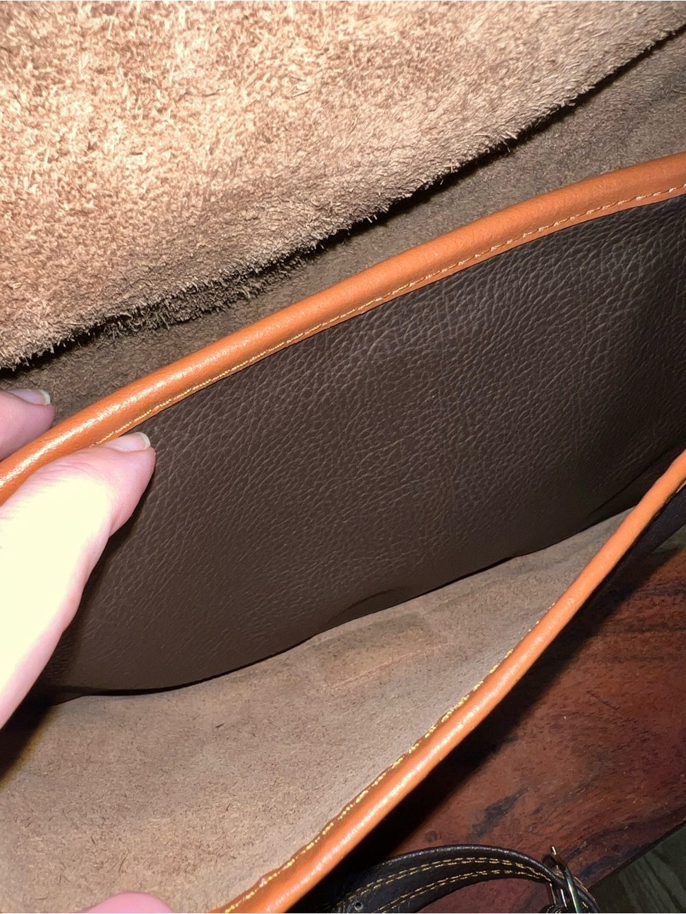 Dooney & Bourke All Weather Leather AWL Crossbody Bag USA Brown VINTAGE - Picture 6 of 16